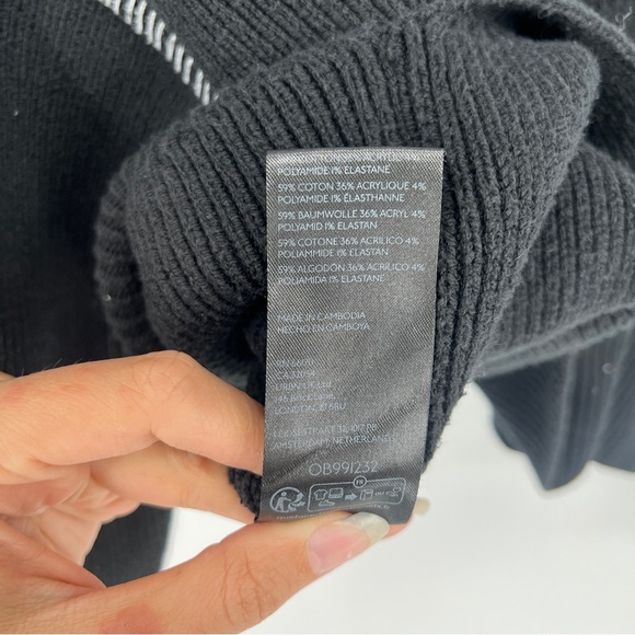 Tricia Fix x Free People Black Knit Exploded Bow Crew Neck Oversized Sweater M - Picture 7 of 7